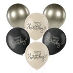 Happy Birthday Lateksipallot Crème Noir