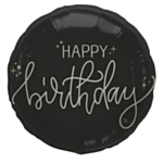 Happy Birthday Folioilmapallo Musta