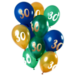 30 Vuotta Ilmapallomix Vihreä/Kulta
