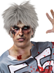 Zombie Peruukki Harmaa