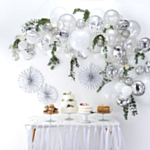 Ilmapallokaari DIY Hopea