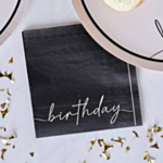 Birthday Servetit Musta