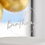 Happy Birthday Akryylinen Kakkukoriste