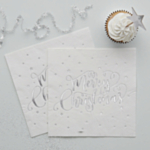 Hopeat Merry Christmas -servetit