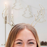 Jouluinen Poro Hiuspanta Kulta