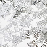 Love konfetti hopea