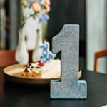 Numero 1 Pöytäkoriste Vaaleansininen
