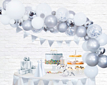 Ilmapallokaari DIY Hopea