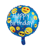 Pyöreä Happy Birthday Emojit Foliopallo