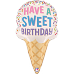 Jäätelötötterö Happy Birthday Folioilmapallo