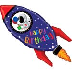 Rakettialus Happy Birthday Foliopallo