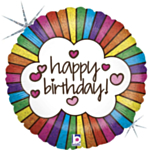 Happy Birthday Sateenkaari Foliopallo