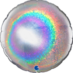 Pyöreä Foliopallo Holografinen Hopea