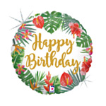 Trooppinen Happy Birthday Foliopallo