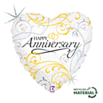 Happy Anniversary Sydän Folioilmapallo