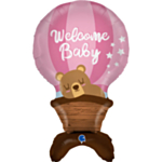 Welcome Baby Ilmapallo Vaaleanpunainen