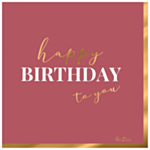 Happy Birthday To You Lautasliinat Pinkki