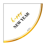 Happy New Year Clock Lautasliinat