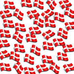Tanskan lippu -servetit