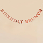 Birthday Brunch Koristenauha Ruusukulta