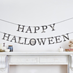 Hyvää Halloweenia Viiri Musta