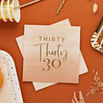 30-Vuotisjuhlan Lautasliinat Roosa