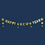 Happy New Year Koristenauha Kulta