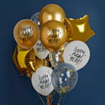 Happy New Year Ilmapallo Mix Valkoinen/Kulta