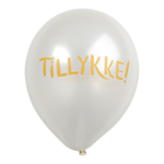 Tillykke Lateksipallot Helmenvalkoinen