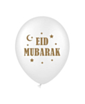 Eid Mubarak Ilmapallot Valkoinen/Kulta