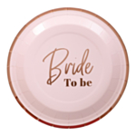 Bride To Be Kertakäyttölautaset Vaaleanpunainen