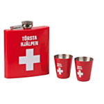 Törsta Hjälpen Taskumatti & Snapsilasit Setti