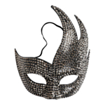 Hopeinen glitterinaamio