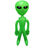 Puhallettava Alien Vihreä