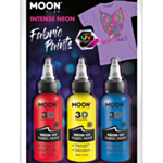 Neon UV Intense Tekstiilimaali Punainen/Keltainen/Sininen