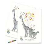Sormenjälkijuliste Dino Monivärinen