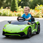 Lamborghini® Aventador Sähköauto Lapsille 12V Limenvihreä