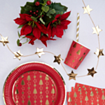 Dazzling Christmas Kultaiset Tähdet Koristenauha