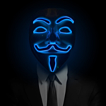 Anonymous LED Naamari Sininen