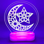 Eid Kuu & Tähti LED Kyltti