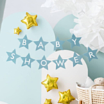 Babyshower Viirinauha Vaaleansininen