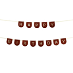 Huopa Happy Birthday Koristenauha Ruskea