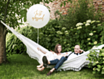 Just Married Jättikokoinen Ilmapallo Valkoinen