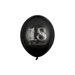 18 & Brilliant Lateksi-ilmapallot Musta