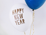 Happy New Year Ilmapallot Pastellinvalkoinen