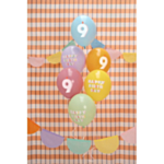 9-Vuotis Syntymäpäivä Lateksipallot