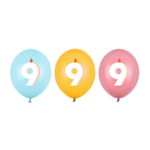 9-Vuotis Syntymäpäivä Lateksipallot