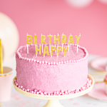 Happy Birthday Kakkukynttilät Glitteri Kulta