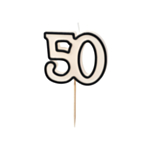 50-Vuoden Kynttilä Musta/Valkoinen