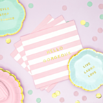 Vaaleanpunaiset Hello Gorgeous -servetit